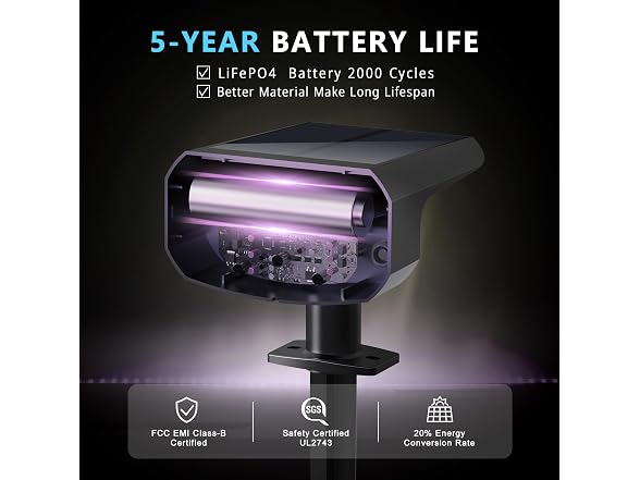 JEJOT Solar Spot Lights Outdoor
