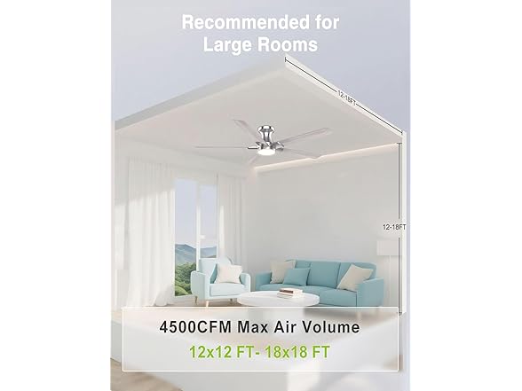 DAMINY Ceiling Fan | 52 in Modern