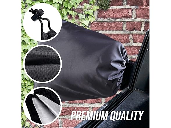 Zone Tech GA0054 Car Side Mirror Protective Cover Black