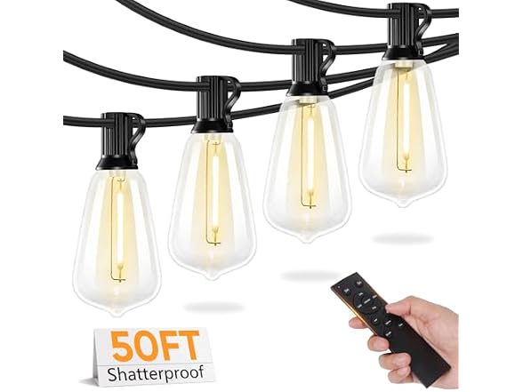 Brightever 50FT Outdoor String Lights