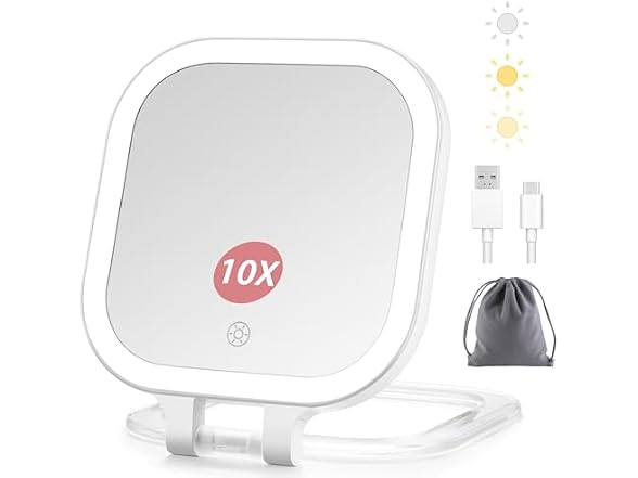 Travel Makeup Mirror with Lights