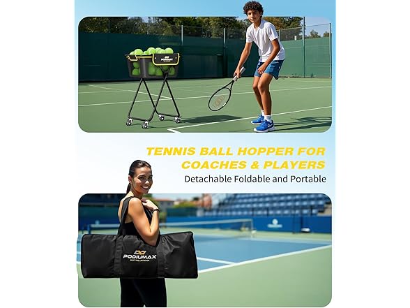 PodiuMax Pickleball Tennis Ball Hopper