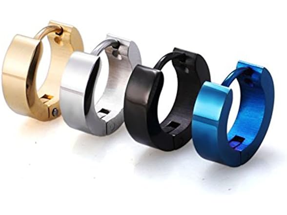 SHENRAN Stainless Steel Huggie Earrings