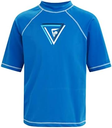 Kanu Surf Boys' Paradise UPF 50 Sun Protective Rashguard Swim Shirt, Seaweeds Royal, 8