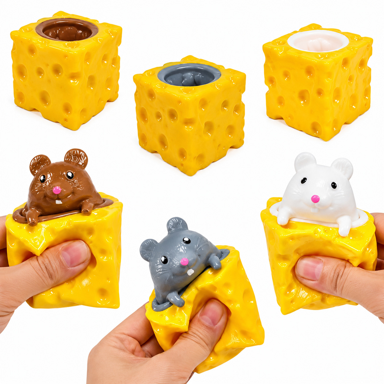 2-Pack Mystery Cheese Mouse Squishy - Gallery 5