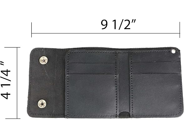 Milwaukee Leather Men's Genuine Leather Tri-Fold Biker Wallet