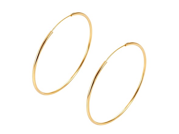 14K Gold Plated Endless Hoop 60mm