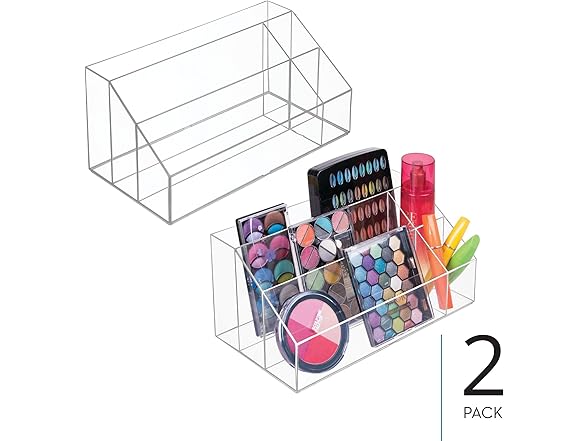 iDesign 5-Section Makeup Organizer Clear