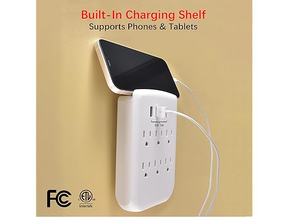 Clear Power 2pack: 6-Outlet Wall-tap