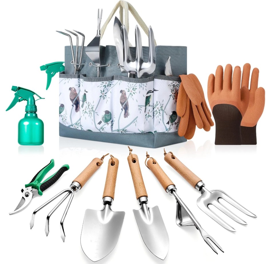 9-Piece Stainless Garden Tool Set w/ Bag - Gallery 4
