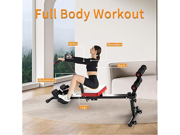 Magnetic Rowing Machine Adjustable 8-Speed
