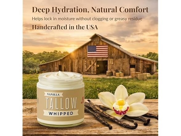 Lady May Whipped Tallow Face Cream Vanilla 9oz