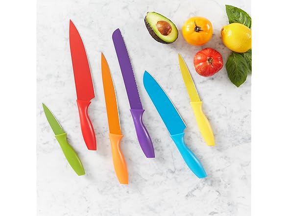 Amazon Basics Color-Coded Knife Set