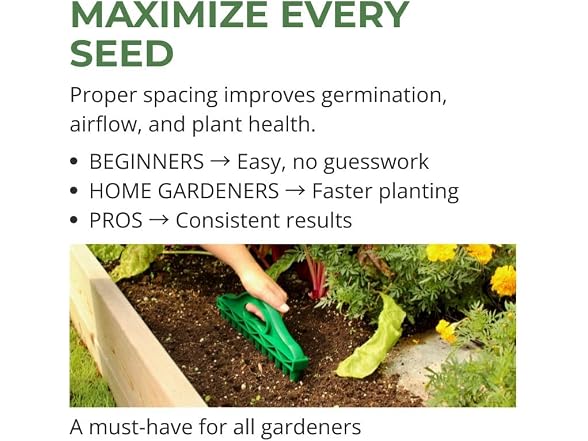 spaceurseeds GAR-27 Row Seeder Tool for Seed Spacing
