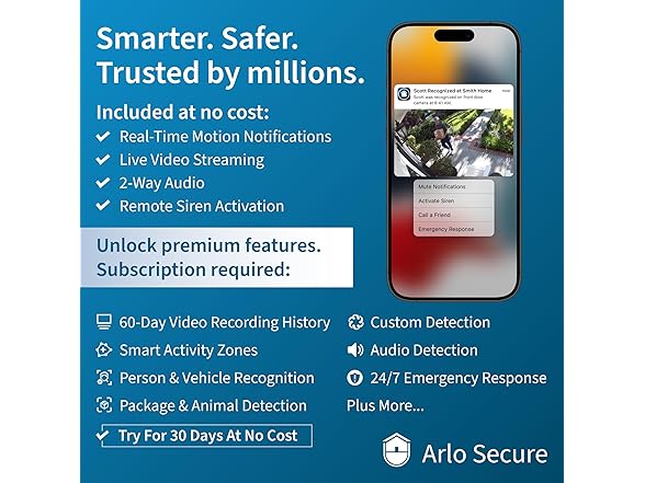 (3 Cam) (NEW) Arlo Pro 5S XL Spotlight 2K HDR Wireless Outdoor Security Camera
