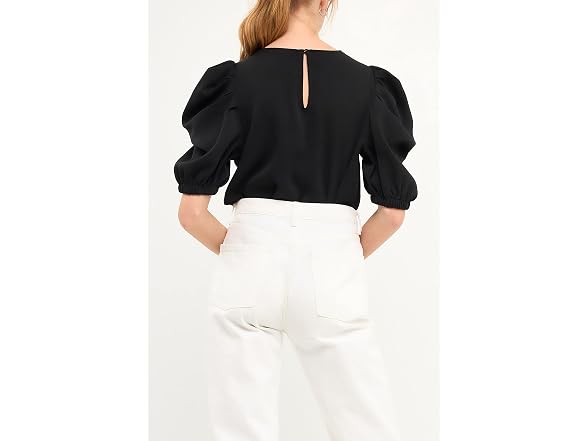 English Factory Women (M) Pleated Puff Sleeve Top