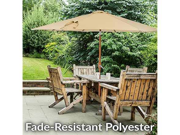 Sunnydaze Decor JLP-1511 Patio Umbrella, Beige