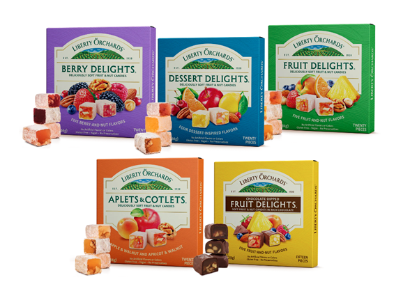 (5 Pack) Liberty Orchard Soft Fruit & Nut Candies Gift Set