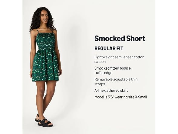 Amazon Essentials Women Regular-fit Smocked Dress