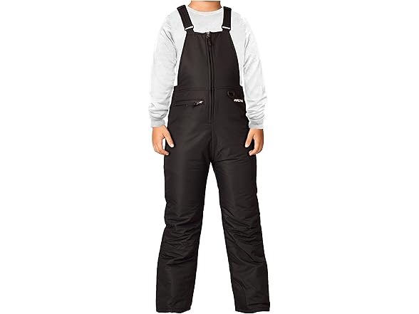 Arctix Kids Snow Bib Overalls, Black M