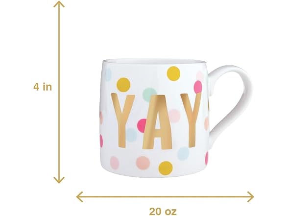 Coffee Mug, 20-Ounce, White Yay