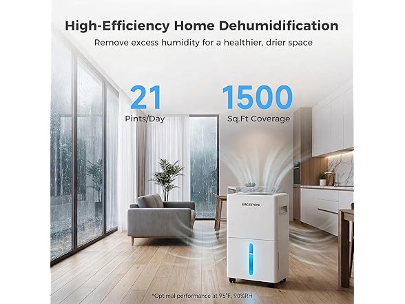Bicepos 1500 sq.ft Dehumidifier for Home