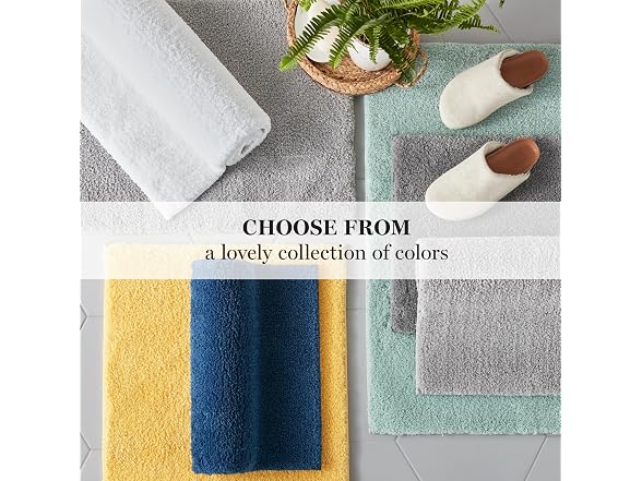 MARTHA STEWART Drylon Microfiber Bath Rug 17"X24"