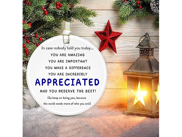 KAPJHRX Thank You Christmas Ornaments