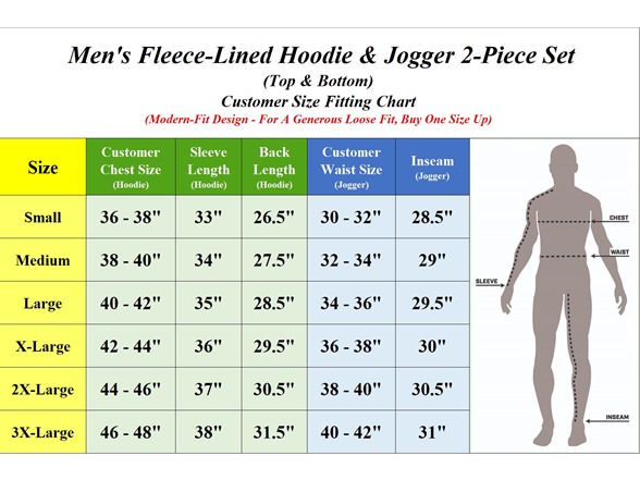 4Pc Mens Fleece Pullover/Jogger Set