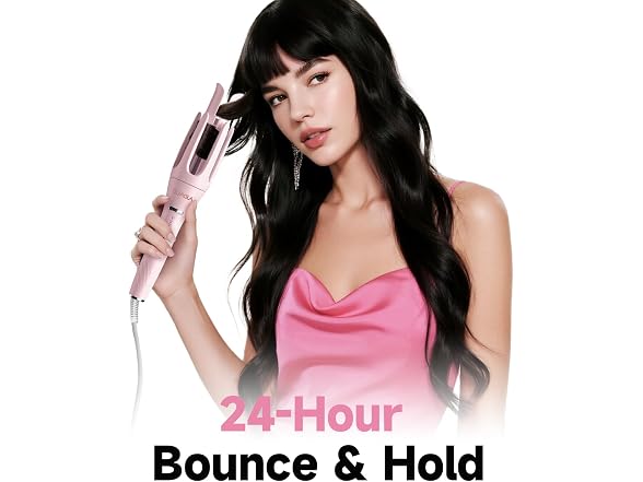TSUYAGLA Pink 1"-1.25"-1.5" Barrels Automatic Curling Iron