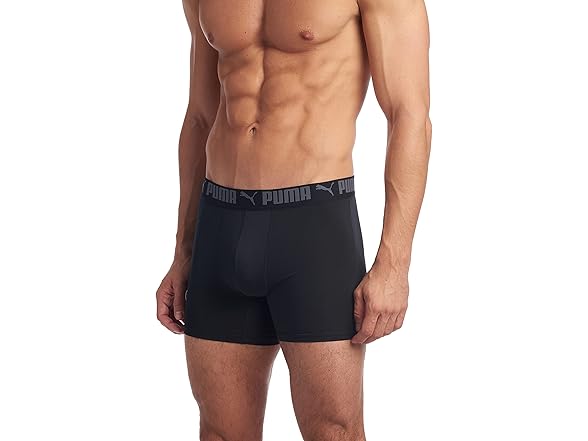 (3 Pk) PUMA Athletic Boxer Briefs, Small