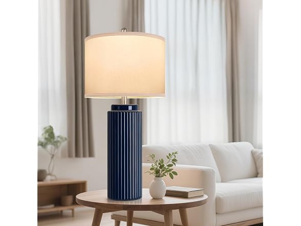 TOBUSA HKRC-TL-TB0311-BU-2 Dark Blue Ceramic Table Lamps