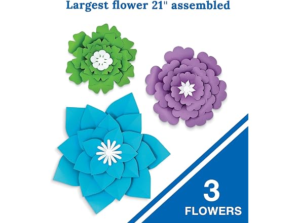 Carson Dellosa Creatively Inspired 3-Piece 3D Large Flowers
