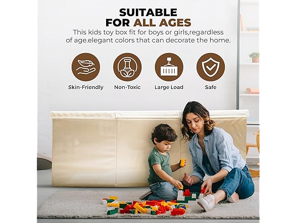 Large rectangle foldable fabric storage