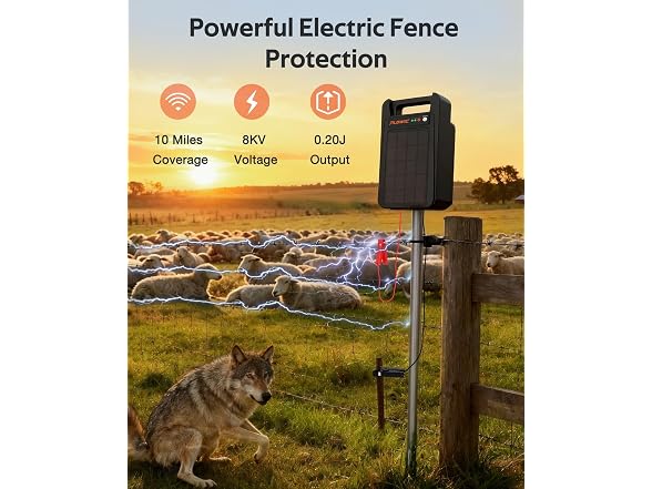 PLOWIC Solar Electric Fence Charger