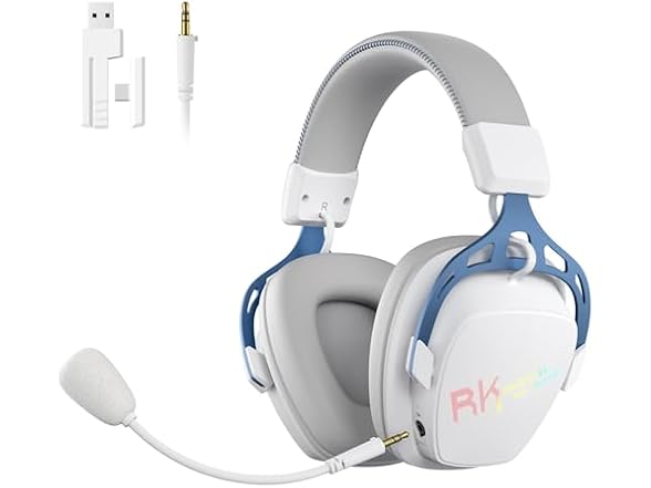 RK ROYAL KLUDGE RK-HG103-RWWT HG103 Gaming Headset,White