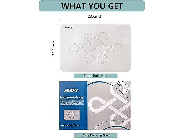AHIFY Diatomite Stone Bath Mat