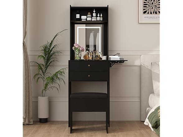 ARTETHYS Small Vanity Desk Set with 3 Adjustable Lighted Mir (Open Box)