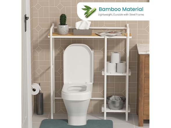 Home Zone Living CAD6239U Over the Toilet Organizer 3-Tier