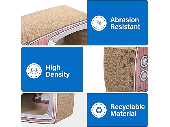 FluffyDream TV Cat Scraper - Durable Cat Leisure Bed