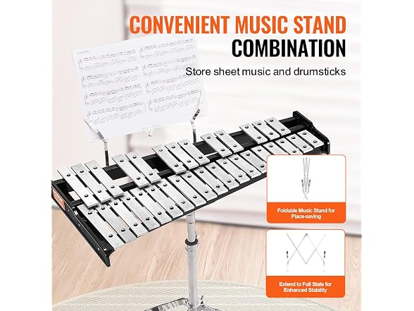 VEVOR 32 Note Glockenspiel Xylophone Bell Kit
