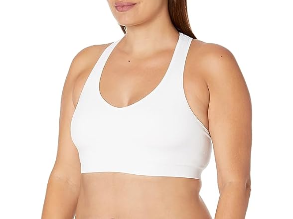 Hanes Seamless Racerback Moderate-Support Sports Bra with CoolDRI Moisture-Wicking