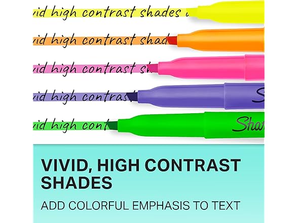 Sharpie Pocket Highlighters, 12 Count