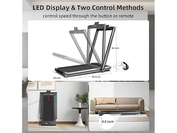 NAYSAYE 2-in-1 Treadmill