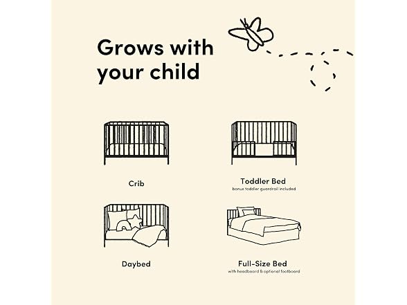 Storkcraft Porto 5-in-1 Convertible Crib