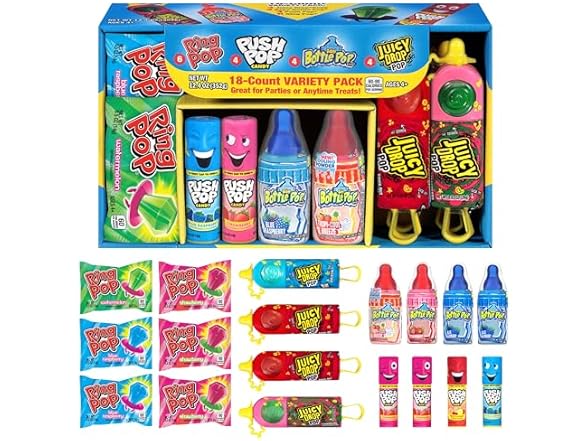 Bazooka Candy Brands Candy Variety Pack, 18 Count