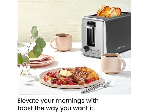 Chefman 2 Slice Toaster, 7 Shade Settings
