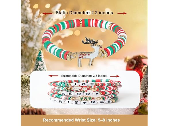 PNNY AMDA 6 Pack Christmas Bracelets