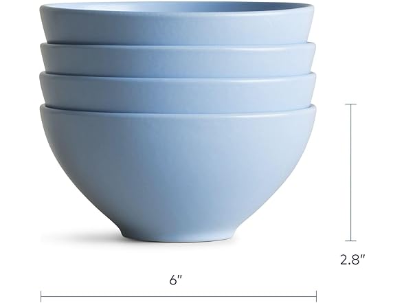 Year & Day Ceramic Set of 4 Small Dinnerware Soup Cereal Bowls