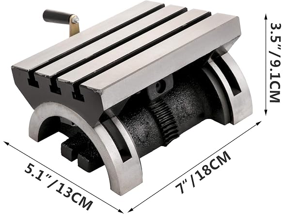 Tilting Milling Table 7x5inch Tilting Angle